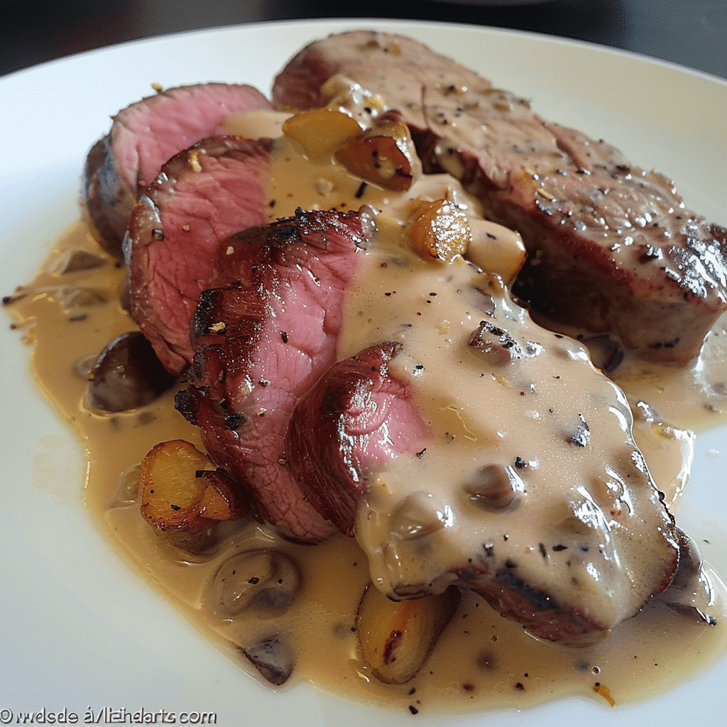 Filet de Bœuf à la Crème aux Échalotes