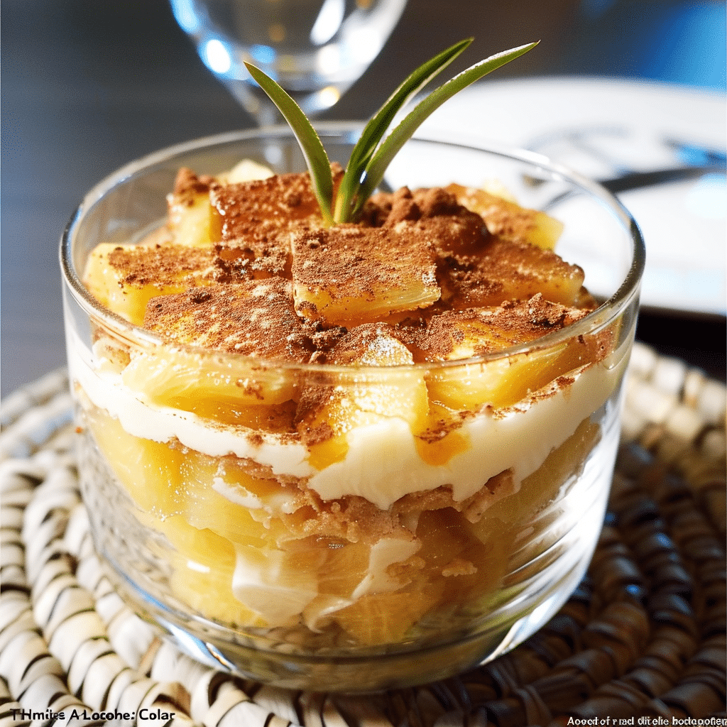 Tiramisu à l'Ananas et à la Noix de Coco