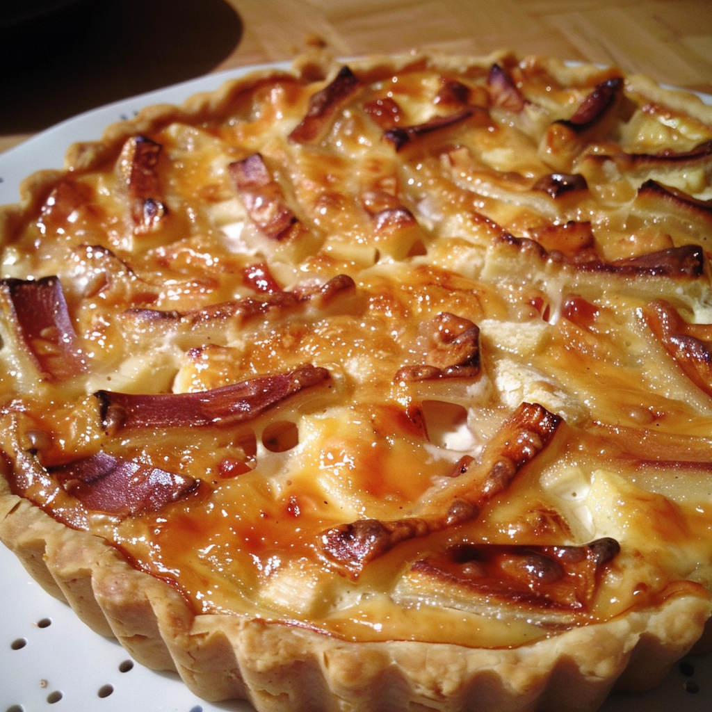 Tarte au Camembert et aux Lardons