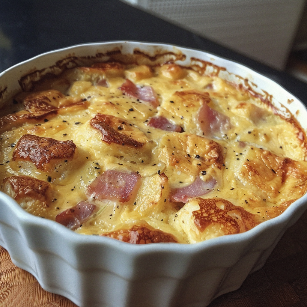 Clafoutis de Chou-Fleur au Jambon Léger