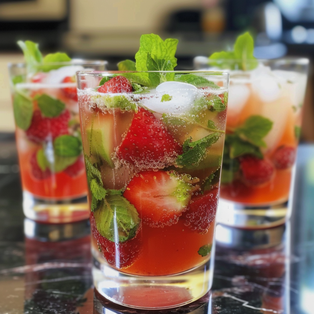 Mojito aux Fraises sans Alcool 