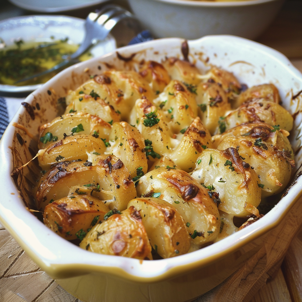 Pommes de Terre à l'Ail et au Beurre au Four 