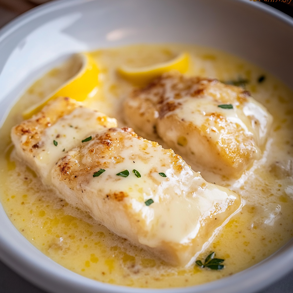 Cabillaud à la Crème de Parmesan au Citron