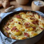 Gratin de Crozets aux Poireaux, Comté et Chorizo