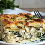 Lasagnes au Poulet, Champignons et Épinards