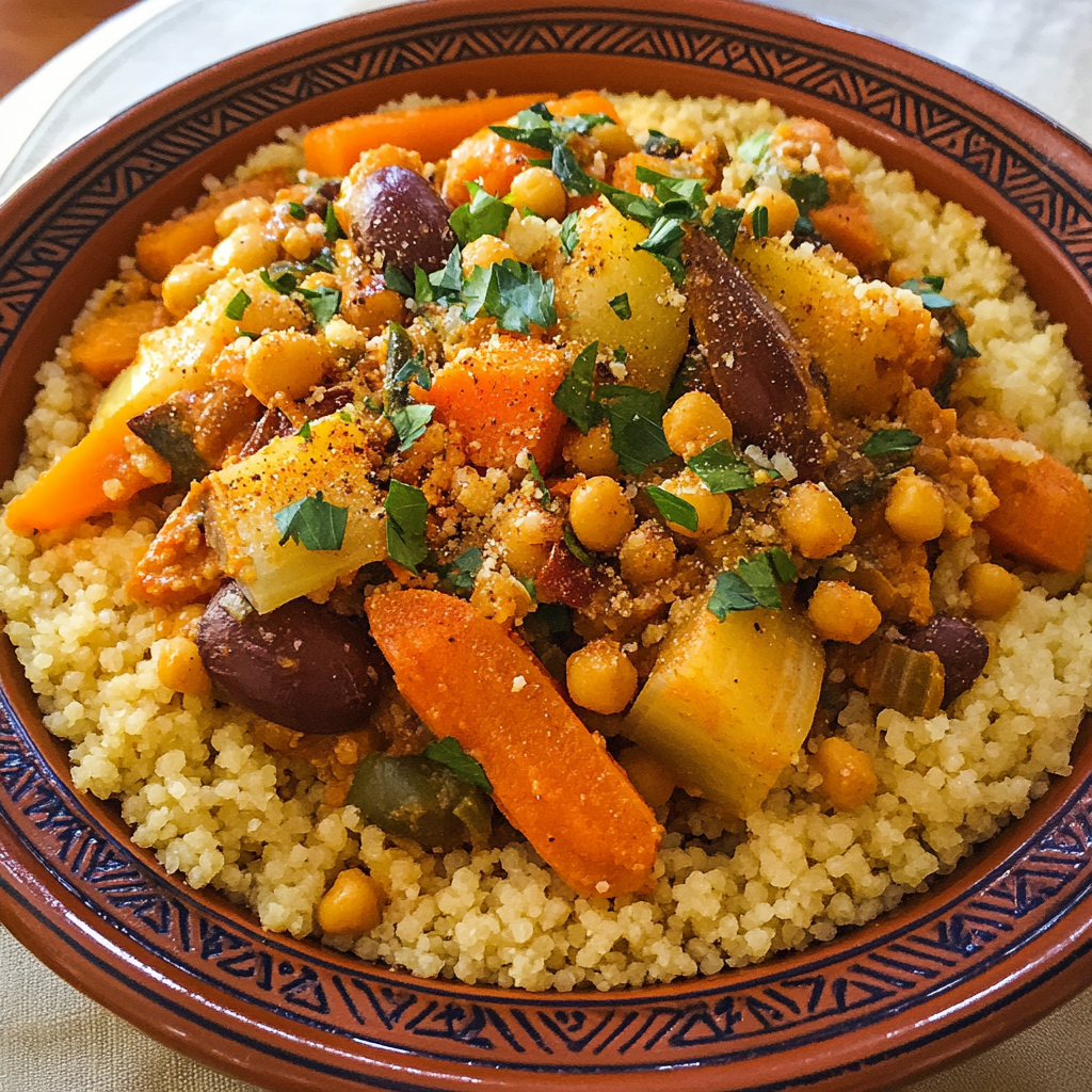 couscous marocain aux 7 légumes