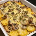 Pommes de Terre Gratinées au Fromage et Champignons Fondants