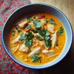 Soupe Thaï (poulet, lait de coco et curry rouge)