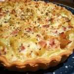 Tarte aux Poireaux, Jambon et Béchamel