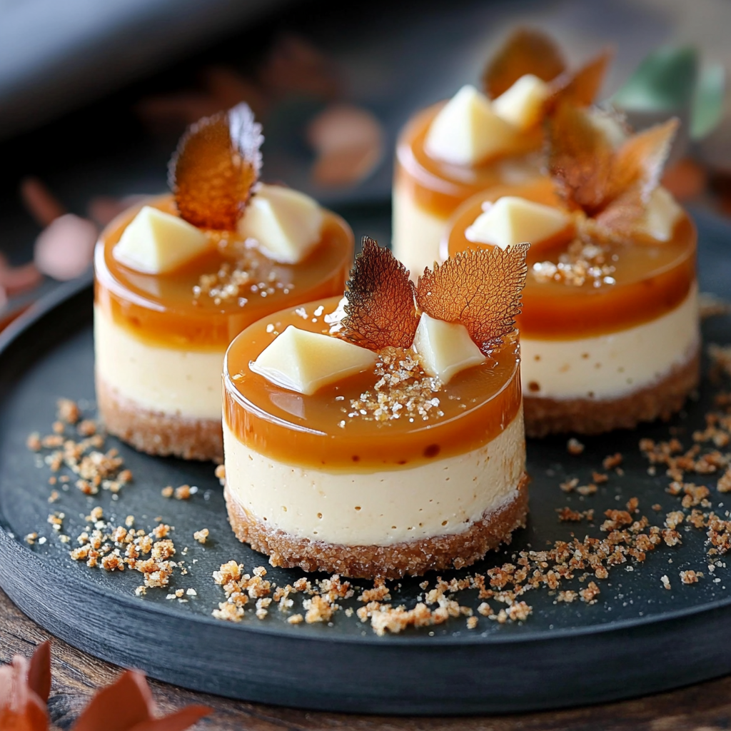 Entremets Pommes, Mousse Caramel et Fond Spéculoos